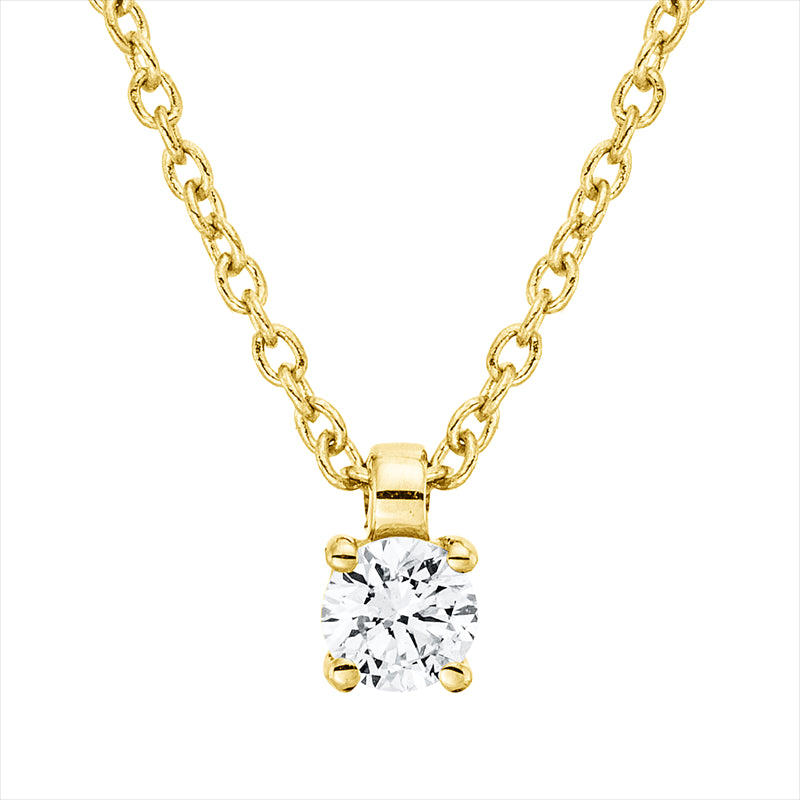 Collier    aus 750/-18 Karat Gelbgold mit 1 Diamant 0