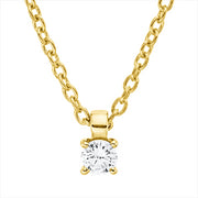 Collier    aus 750/-18 Karat Gelbgold mit 1 Diamant 0
