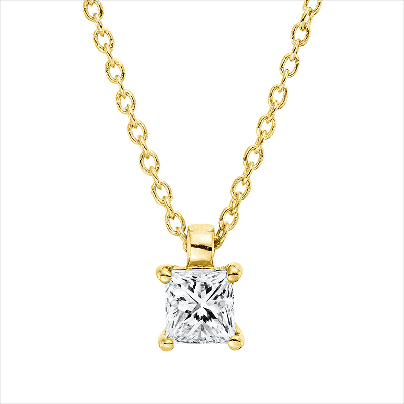 Collier    aus 750/-18 Karat Gelbgold mit 1 Diamant 0