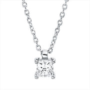 Collier    aus 750/-18 Karat Weißgold mit 1 Diamant 0