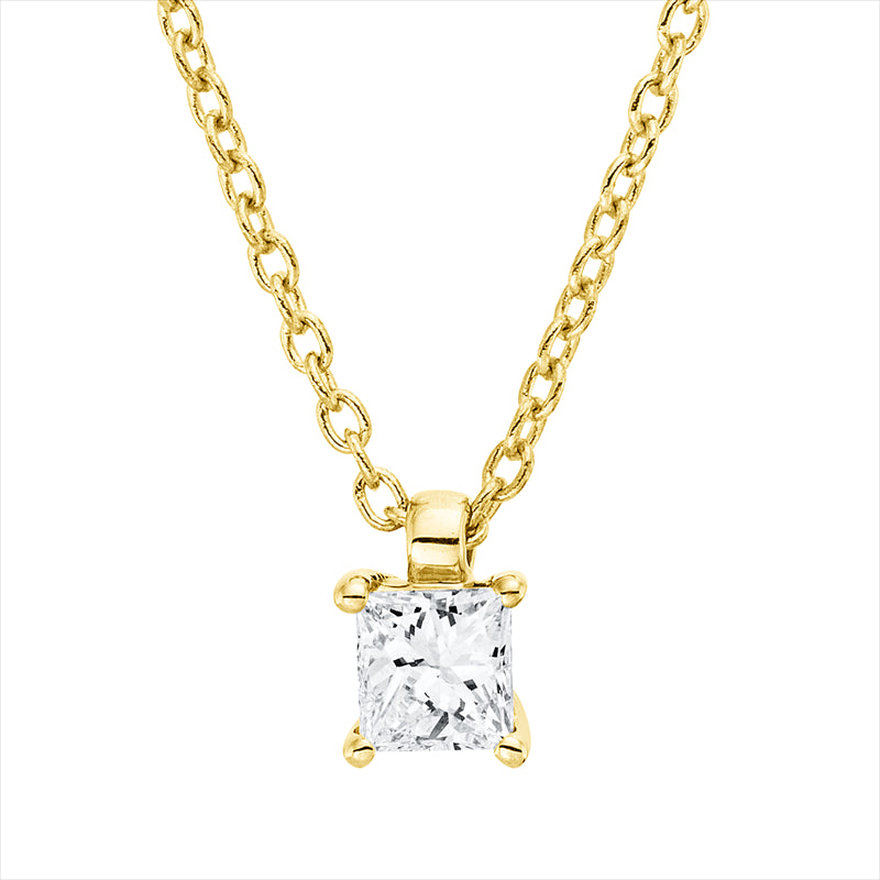 Collier    aus 750/-18 Karat Gelbgold mit 1 Diamant 0