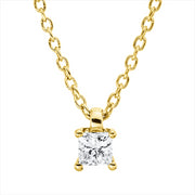 Collier    aus 750/-18 Karat Gelbgold mit 1 Diamant 0