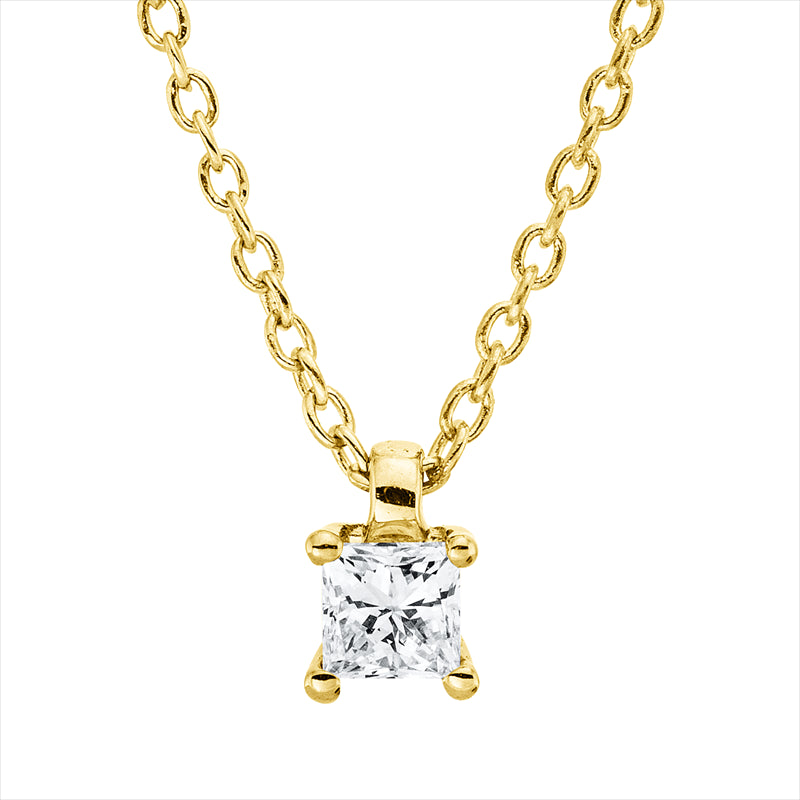 Collier    aus 750/-18 Karat Gelbgold mit 1 Diamant 0