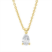 Collier    aus 750/-18 Karat Gelbgold mit 1 Diamant 0