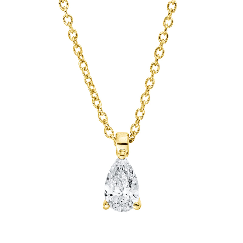 Collier    aus 750/-18 Karat Gelbgold mit 1 Diamant 0