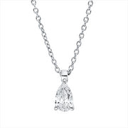 Collier    aus 750/-18 Karat Weißgold mit 1 Diamant 0