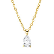 Collier    aus 750/-18 Karat Gelbgold mit 1 Diamant 0