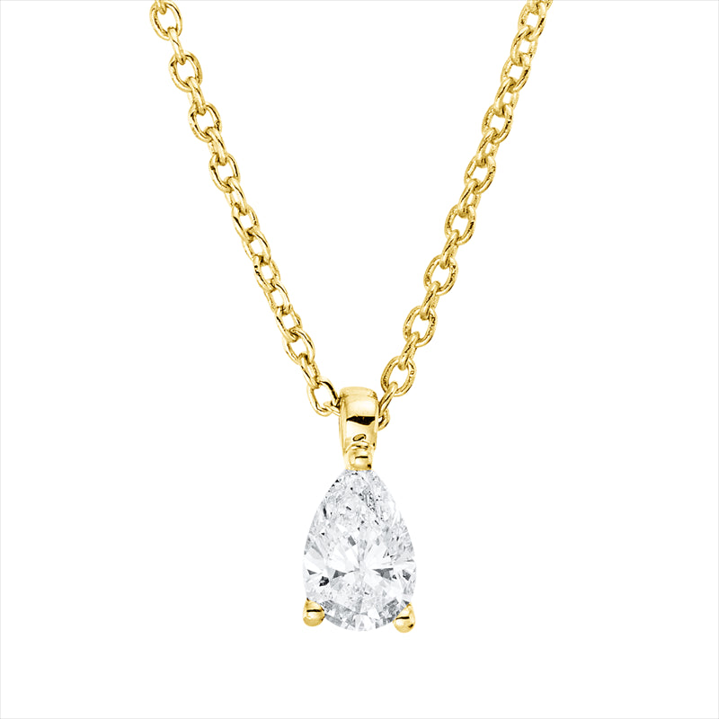 Collier    aus 750/-18 Karat Gelbgold mit 1 Diamant 0