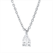 Collier    aus 750/-18 Karat Weißgold mit 1 Diamant 0