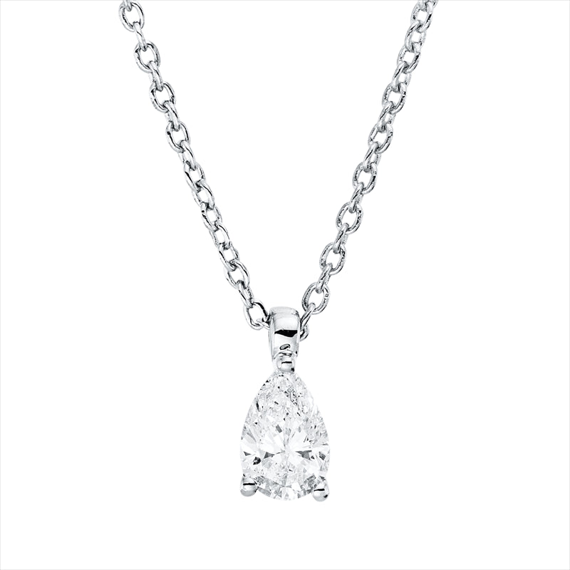 Collier    aus 750/-18 Karat Weißgold mit 1 Diamant 0