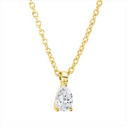 Collier    aus 750/-18 Karat Gelbgold mit 1 Diamant 0