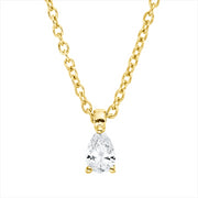 Collier    aus 750/-18 Karat Gelbgold mit 1 Diamant 0