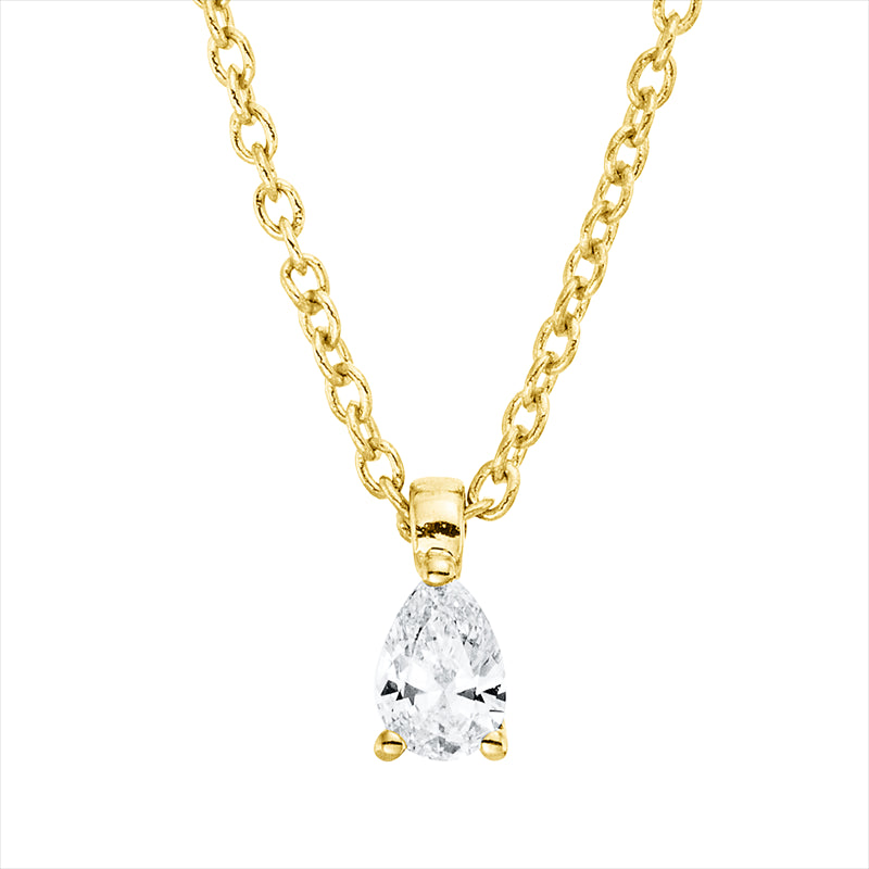 Collier    aus 750/-18 Karat Gelbgold mit 1 Diamant 0