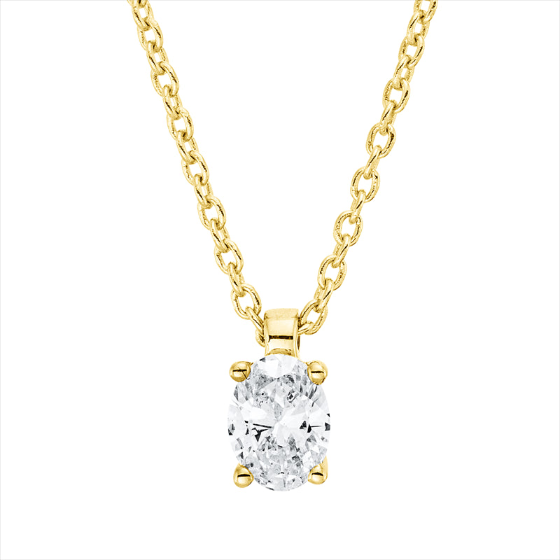 Collier    aus 750/-18 Karat Gelbgold mit 1 Diamant 0