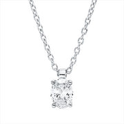 Collier    aus 750/-18 Karat Weißgold mit 1 Diamant 0