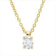 Collier    aus 750/-18 Karat Gelbgold mit 1 Diamant 0
