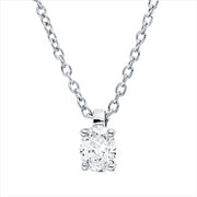 Collier    aus 750/-18 Karat Weißgold mit 1 Diamant 0