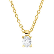 Collier    aus 750/-18 Karat Gelbgold mit 1 Diamant 0