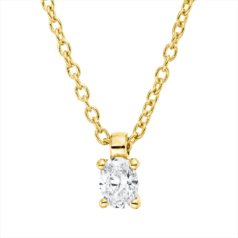 Collier    aus 750/-18 Karat Gelbgold mit 1 Diamant 0