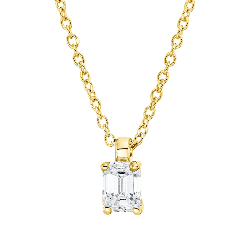 Collier    aus 750/-18 Karat Gelbgold mit 1 Diamant 0
