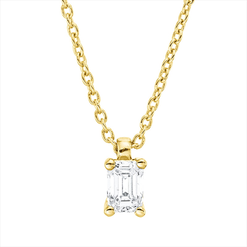 Collier    aus 750/-18 Karat Gelbgold mit 1 Diamant 0