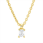 Collier    aus 750/-18 Karat Gelbgold mit 1 Diamant 0