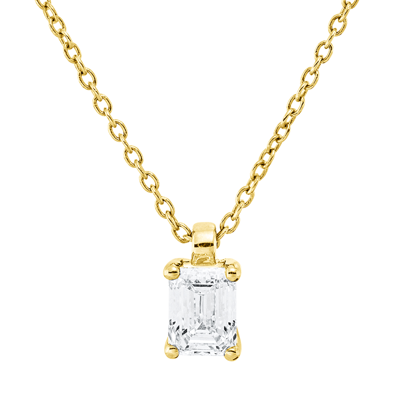 Collier    aus 750/-18 Karat Gelbgold mit 1 Diamant 0