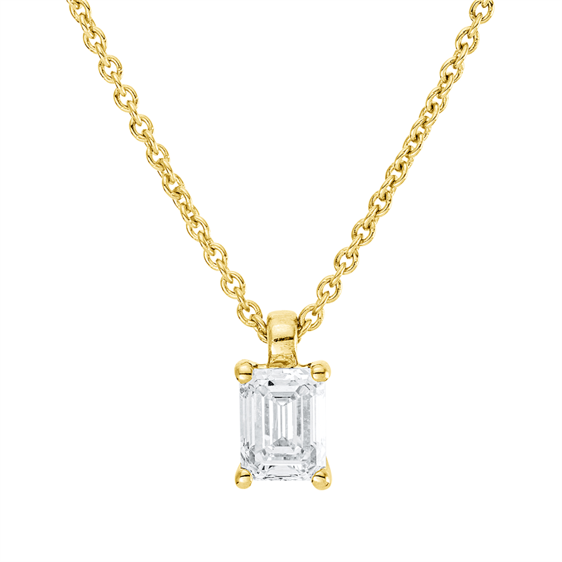 Collier    aus 750/-18 Karat Gelbgold mit 1 Diamant 0