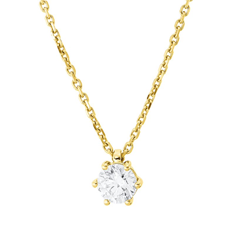 Collier    aus 750/-18 Karat Gelbgold mit 1 Diamant 0