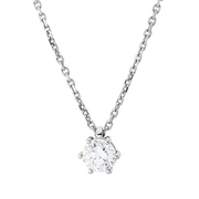 Collier    aus 750/-18 Karat Weißgold mit 1 Diamant 0
