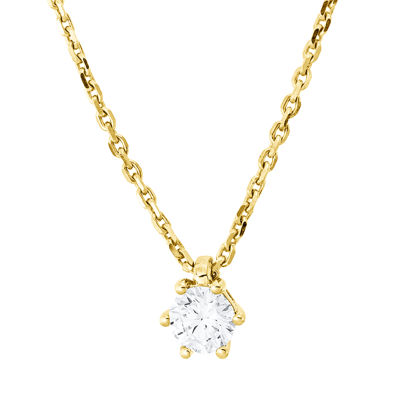 Collier    aus 750/-18 Karat Gelbgold mit 1 Diamant 0