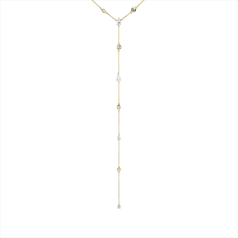 Collier    aus 750/-18 Karat Gelbgold mit 11 Diamanten 1