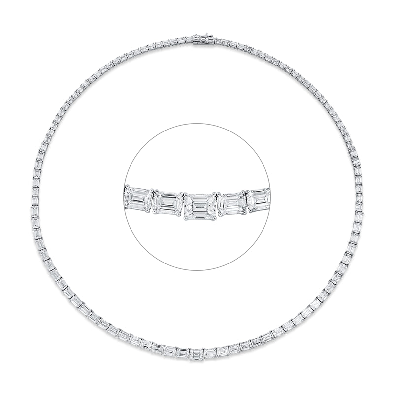 Collier    aus 750/-18 Karat Weißgold mit 107 Diamanten 20