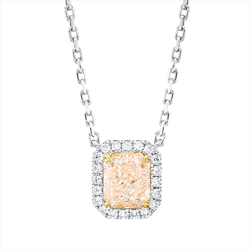 Collier    aus 750/-18 Karat Weißgold / Gelbgold mit 21 Diamanten 1