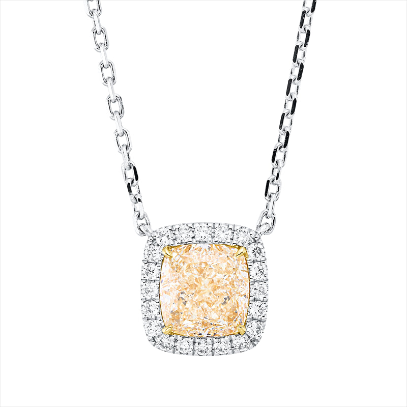 Collier    aus 750/-18 Karat Weißgold / Gelbgold mit 21 Diamanten 2