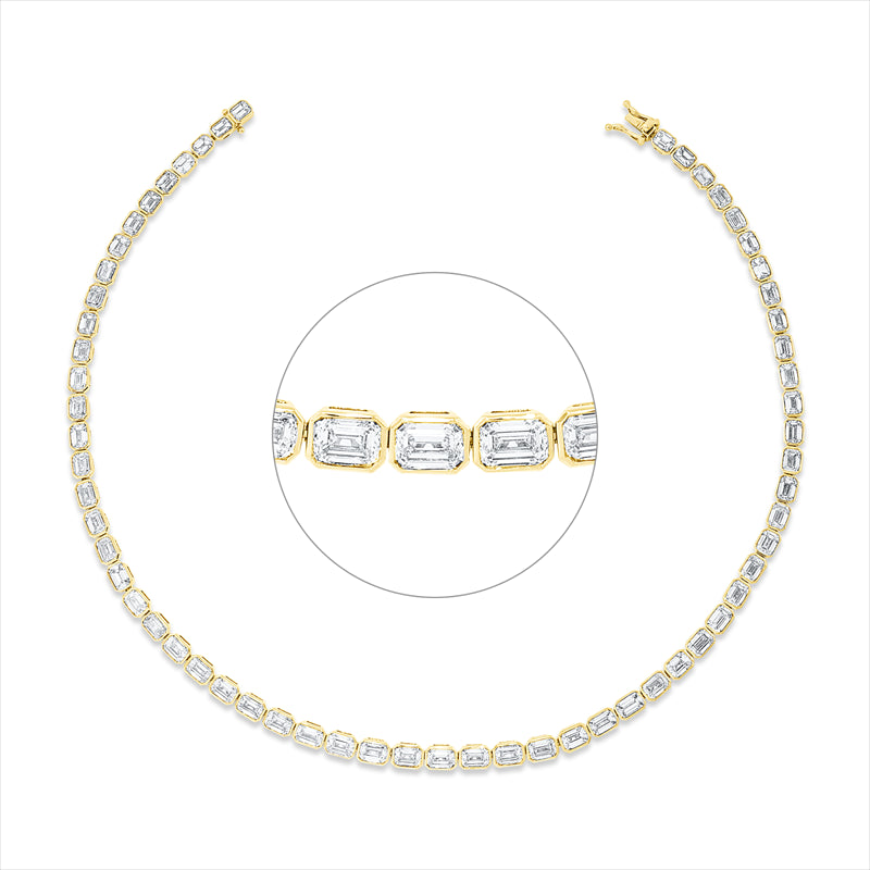 Collier    aus 750/-18 Karat Gelbgold mit 61 Diamanten 29