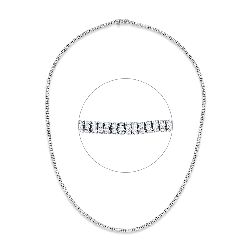 Collier    aus 750/-18 Karat Weißgold mit 2057 Diamanten 17