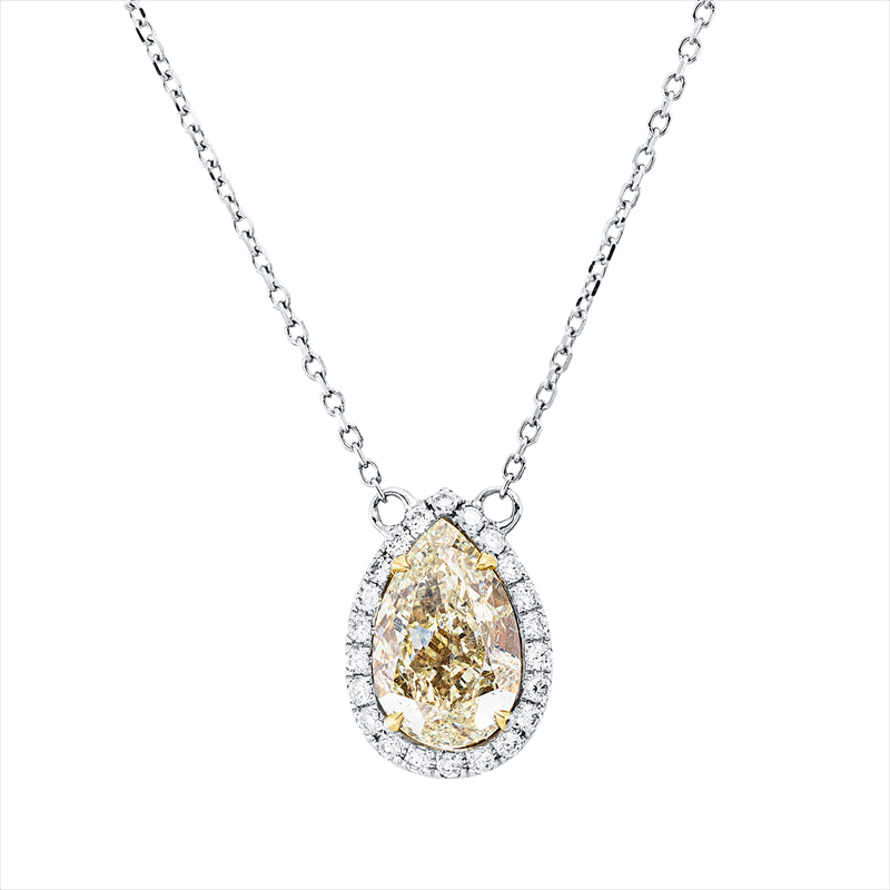Collier    aus 750/-18 Karat Weißgold / Gelbgold mit 23 Diamanten 1
