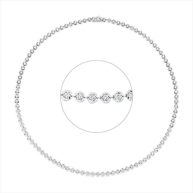 Collier    aus 585/-14 Karat Weißgold mit 101 Diamanten 3