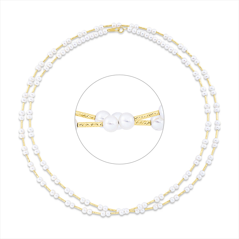 Collier   mit Süßwasserperle aus 750/-18 Karat Gelbgold  