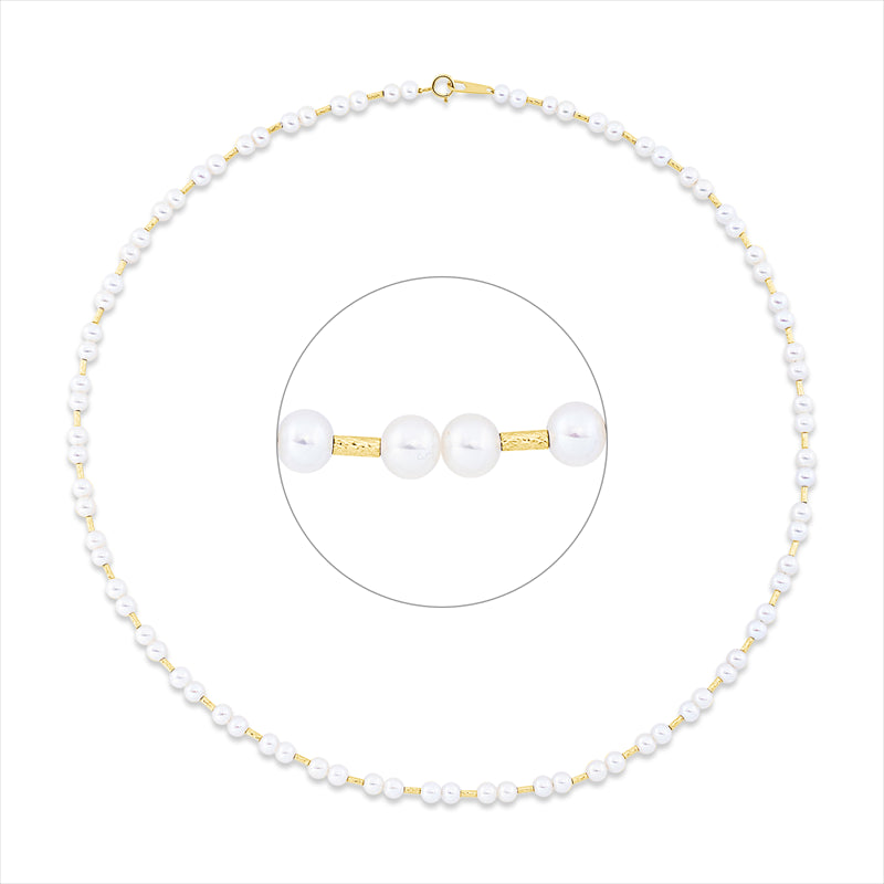 Collier   mit Süßwasserperle aus 750/-18 Karat Gelbgold  