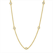 Collier    aus 750/-18 Karat Gelbgold mit 11 Diamanten 0