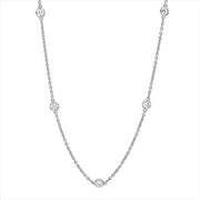 Collier    aus 750/-18 Karat Weißgold mit 11 Diamanten 0