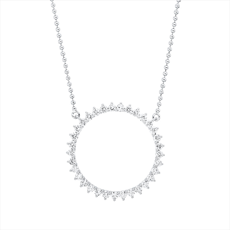 Collier    aus 750/-18 Karat Weißgold mit 33 Diamanten 0