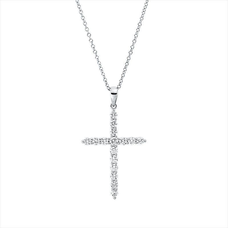 Collier    aus 750/-18 Karat Weißgold mit 16 Diamanten 0