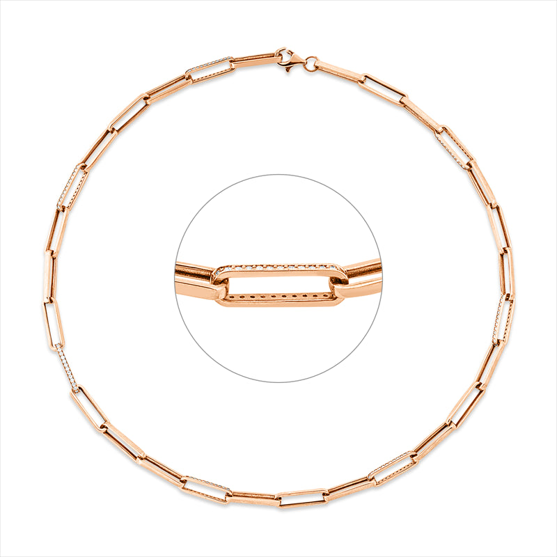 Collier    aus 750/-18 Karat Rotgold mit 203 Diamanten 1