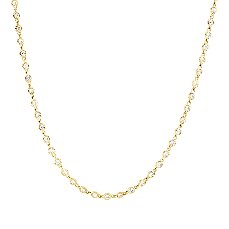 Collier    aus 750/-18 Karat Gelbgold mit 92 Diamanten 1