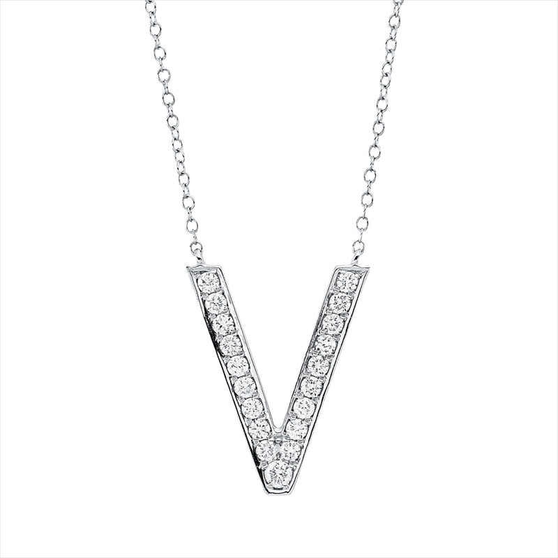 Collier    aus 750/-18 Karat Weißgold mit 19 Diamanten 0