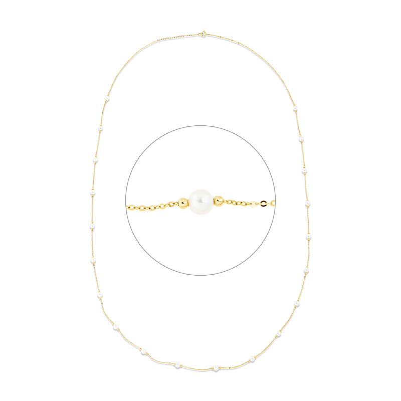 Collier   mit Zuchtperle aus 750/-18 Karat Gelbgold  