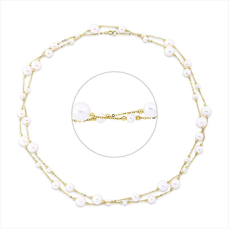 Collier   mit Zuchtperle aus 750/-18 Karat Gelbgold  